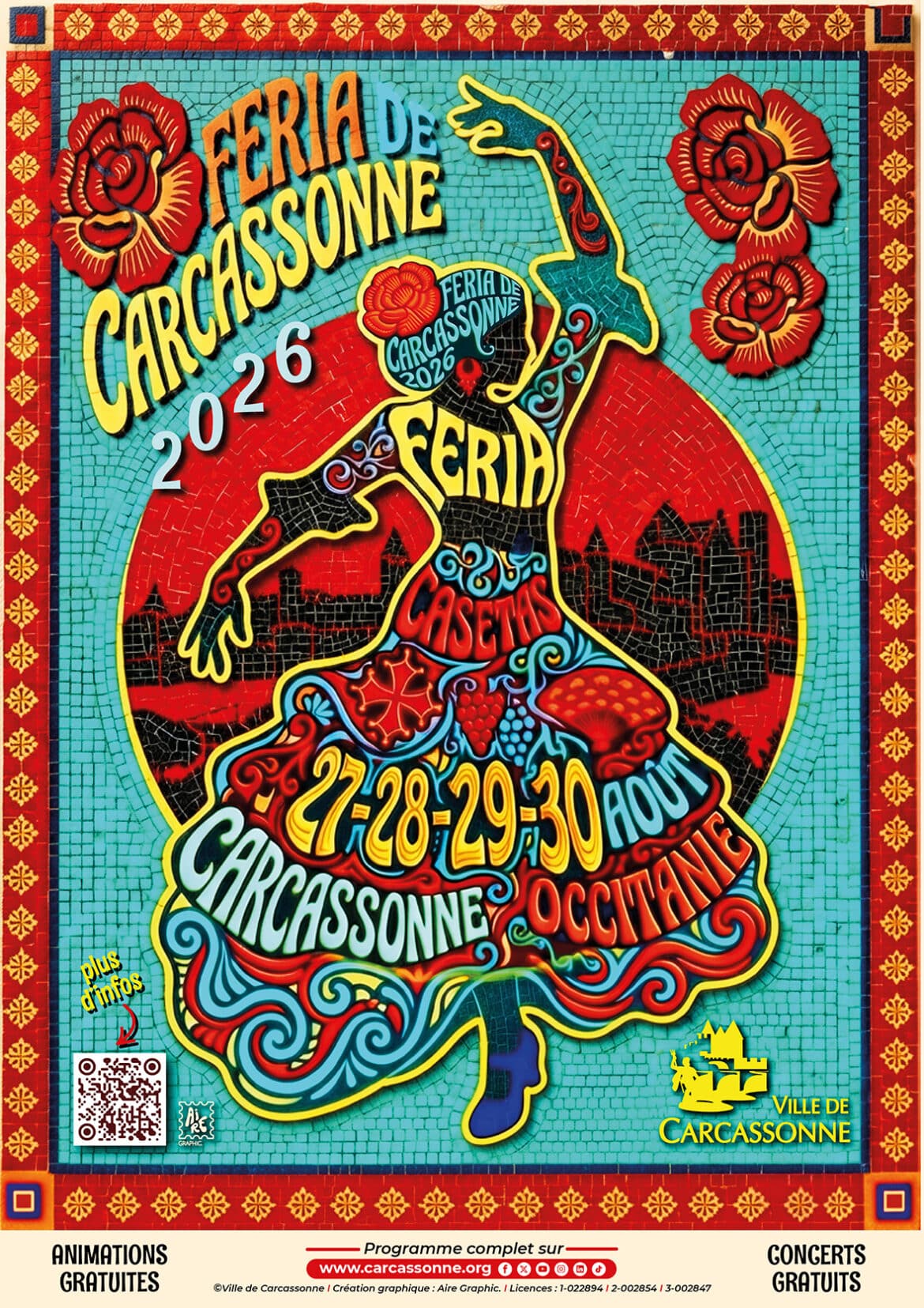 affiche officielle de la feria 2026 d la ville de Carcassonne